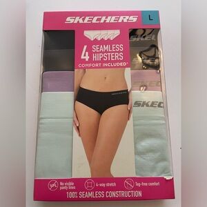 Sketchers Women’s 4 Pack Seamless Hipsters Size Large